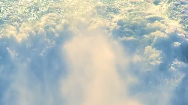 Mächtige Gewässer von godafoss Wasserfall, Island — Stockvideo