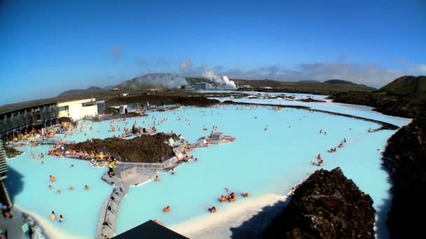 地熱温泉温泉療法・遠隔のエネルギー プラントを提供します。 — ストック動画