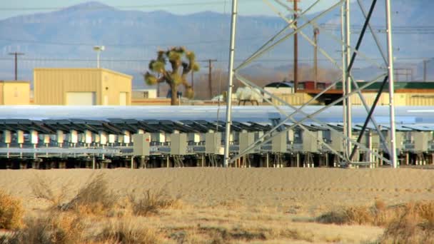 Солнечная электростанция — стоковое видео