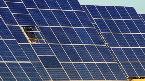 Painéis solares fotovoltaicos — Vídeo de Stock