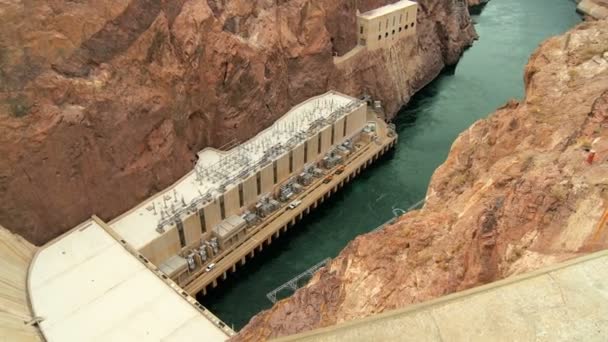 Hoover Dam Producing Hydro-electricity — Stock Video