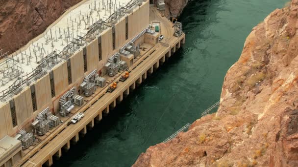 Hoover Dam Producing Hydro-electricity — Stock Video