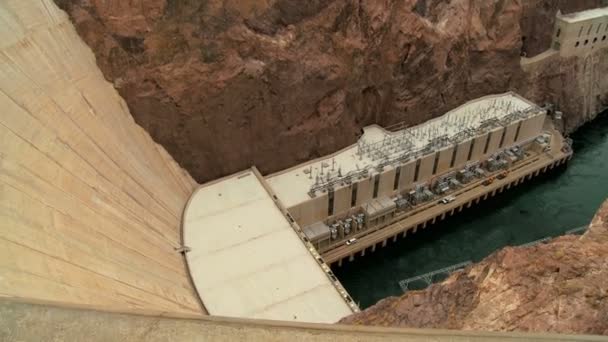 Hoover dam hydro-electric kraftverk — Stockvideo