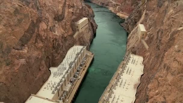 Hoover dam hydro-elektrische power station — Stockvideo