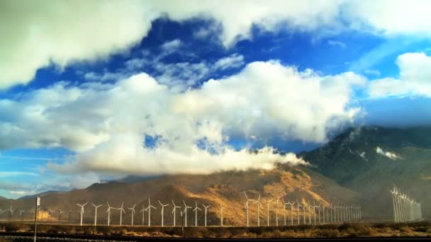 Zeitraffer bei der Windkraft — Stockvideo