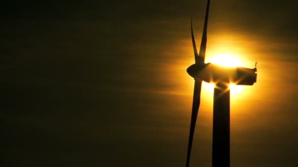 Turbina eólica e fonte de energia solar — Vídeo de Stock