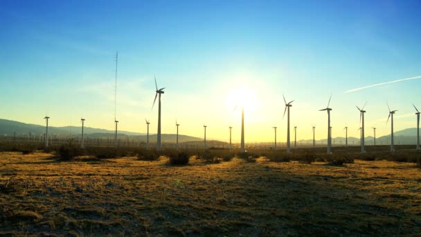 Wiatr czyste idealna odnawialnych źródeł energii — Wideo stockowe