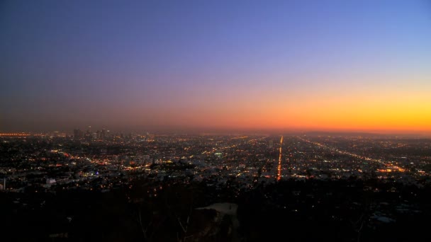 Los Ángeles sunset time-lapse — Vídeos de Stock