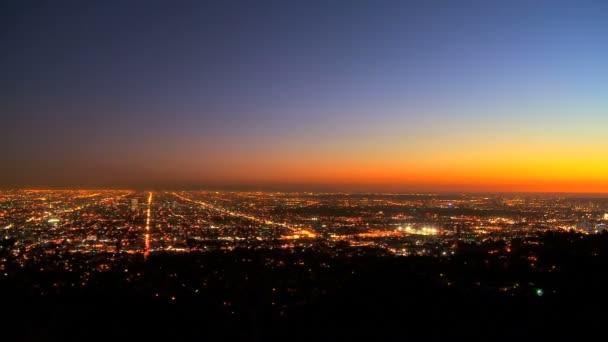 Закат в Лос-Анджелесе — стоковое видео