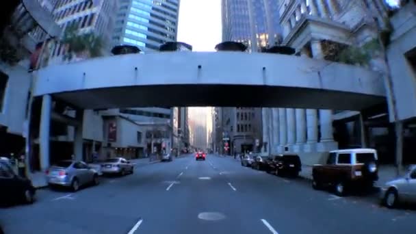 Punktu widzenia jazda ulicami miasta — Wideo stockowe
