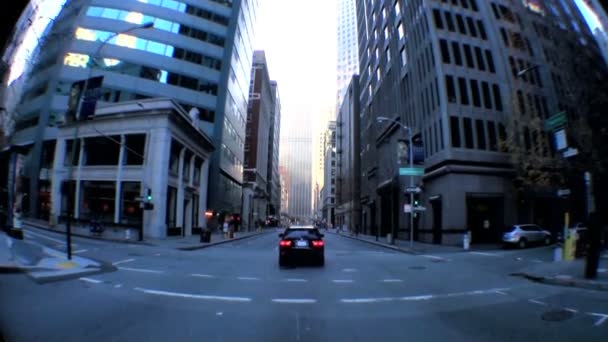 Point-of-View Driving City Streets — Stock Video