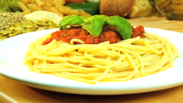 Comida italiana saludable — Vídeo de stock