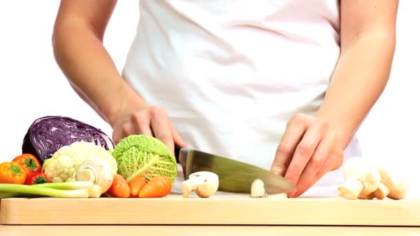 Delicious Fresh Vegetables — Stock Video