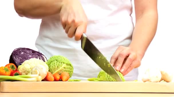 Verduras frescas y saludables — Vídeos de Stock