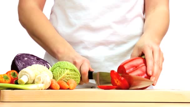 Verduras frescas y saludables — Vídeos de Stock