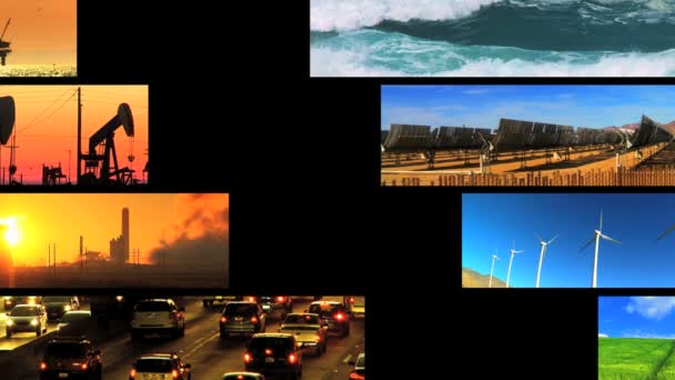 Montage of Contrasting Environmental Images — Stock Video