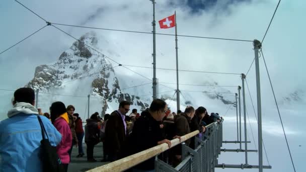 Jungfraujoch, svájci Alpokban — Stock videók