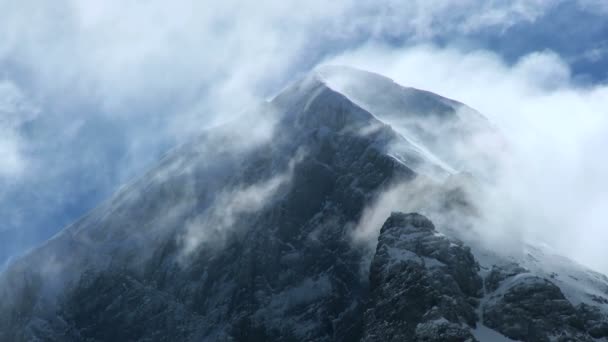 Nubes de lapso de tiempo, Cumbre de Eiger — Vídeos de Stock