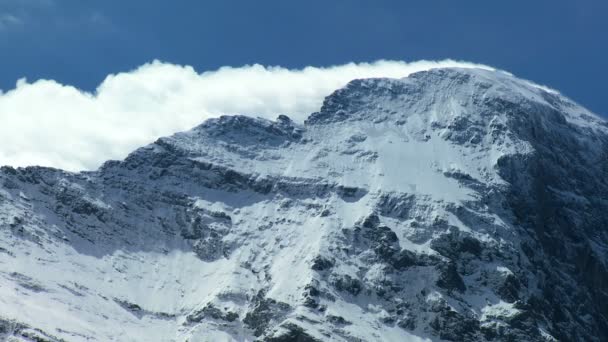 Snow on Eiger, Switzerland — Stock Video