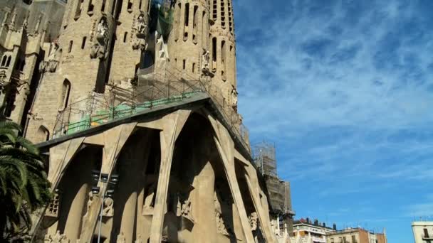 Sagrada familia church, Španělsko — Stock video