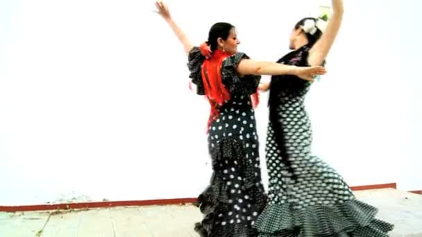 Traditionele flamenco dansers — Stockvideo