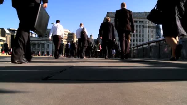City Commuters Slow Motion — Stock Video