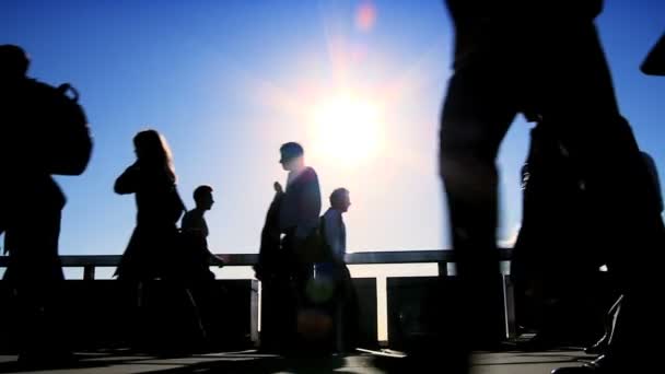 Busy City Commuters — Stock Video