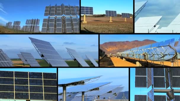 Montage d'énergie solaire propre — Video