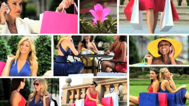 Luxus-Montage für Frauen — Stockvideo