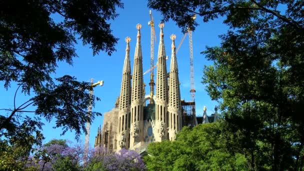 Sagrada Familia Church, Spain — Stock Video