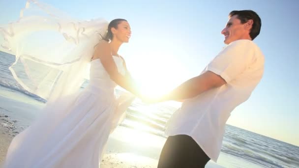 Matrimonio da sogno spiaggia — Video Stock