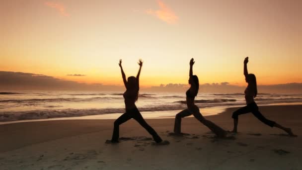 Yoga-Übungen für einen gesunden Lebensstil — Stockvideo