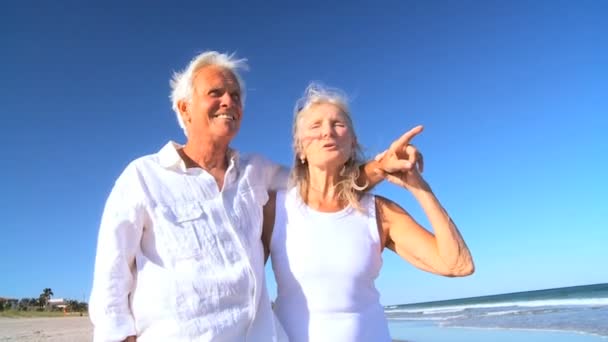 Portrait of Healthy Retired Couple — Stock Video