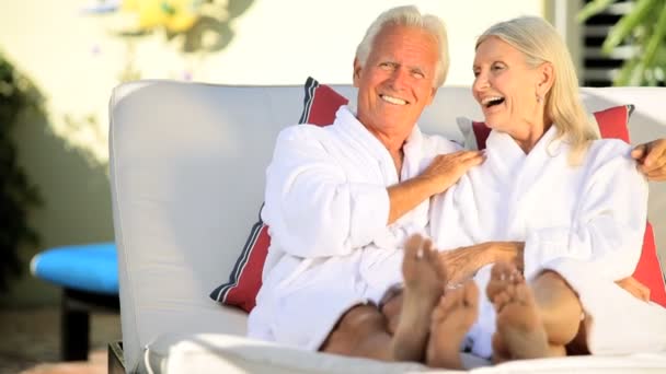 Seniors Spa Treatment — Stock Video