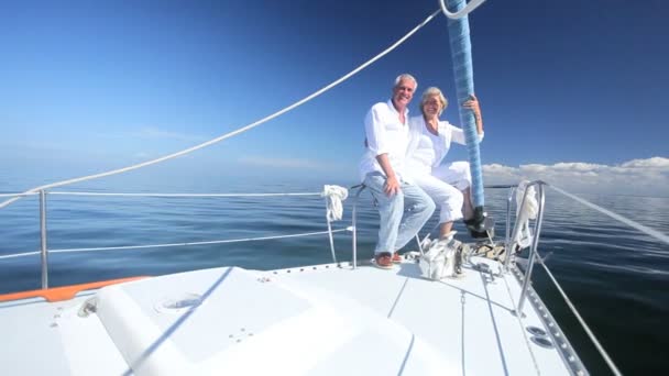 Retirement Sailing Lifestyle — Stock Video