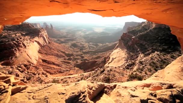 Přírodní pískovec mesa arch — Stock video