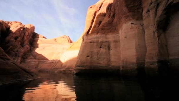 Sandstone Rock Showing Dropping Water Levels — Stock Video