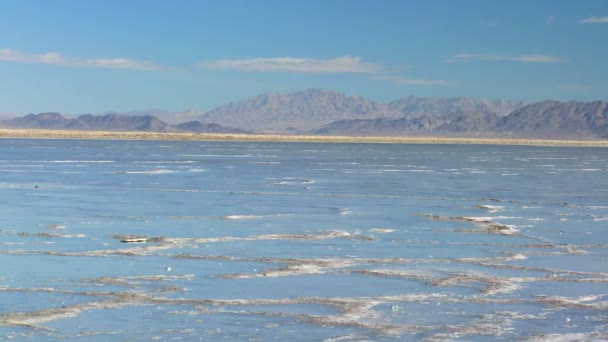 Terres plates d'un Vaste Lac Salé — Video