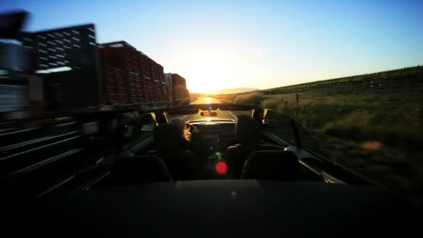 Conducir en Napa Valley al atardecer — Vídeo de stock