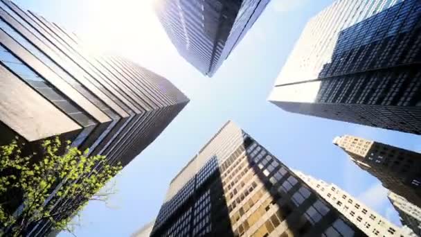 High Angle View of Skyscrapers, Manhattan, NY, EUA — Vídeo de Stock