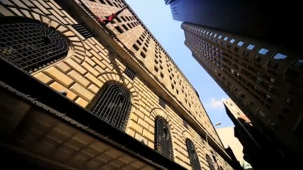 Felhőkarcoló a városi élet a városokban az USA-ban — Stock videók