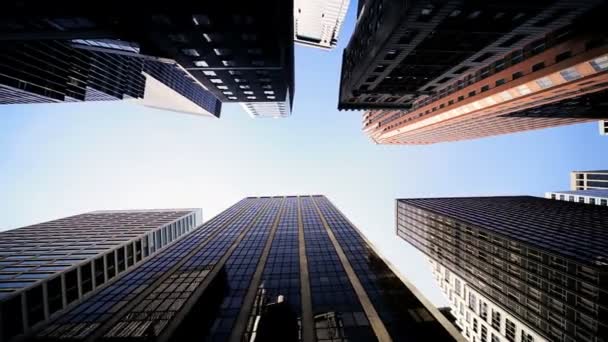 Hohe Winkel vertikale Ansicht des städtischen Lebens, ny, USA — Stockvideo