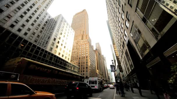 在曼哈顿，美国的城市交通 — 图库视频影像