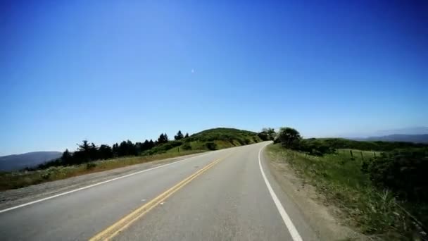 P.O.V. Driving Through Scenic Countryside — Stock Video