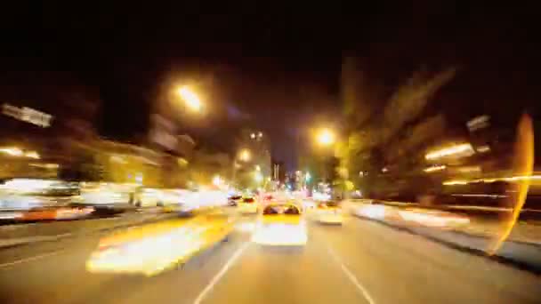 Time Lapse P.O.V Driving in Night Manhattan, NY, États-Unis — Video