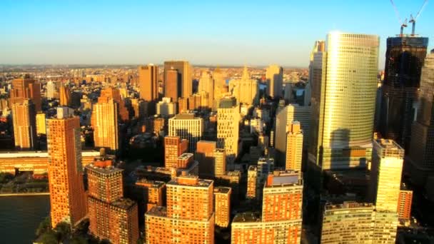 Vista aérea de Midtown Manhattan, Nova Iorque, América do Norte, EUA — Vídeo de Stock