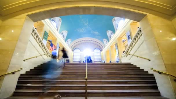 Timelapse grand central station new york, Stany Zjednoczone Ameryki — Wideo stockowe