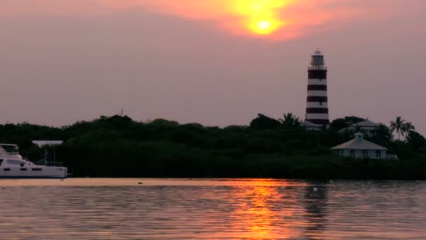 熱帯の島の灯台 — ストック動画