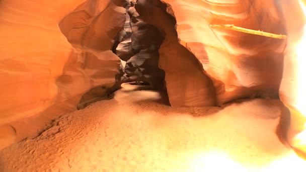 Underground Sandstone Rock Canyons — Stock Video