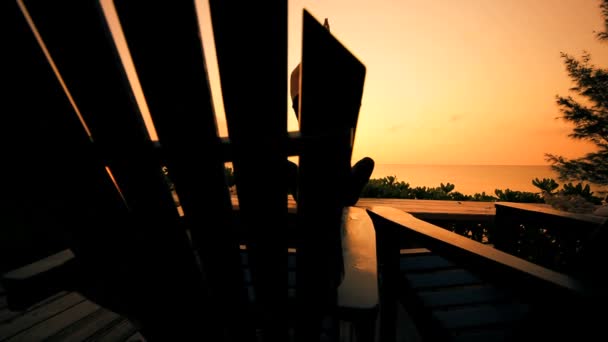 Female Practicing Yoga Overlooking the Ocean — Stock Video